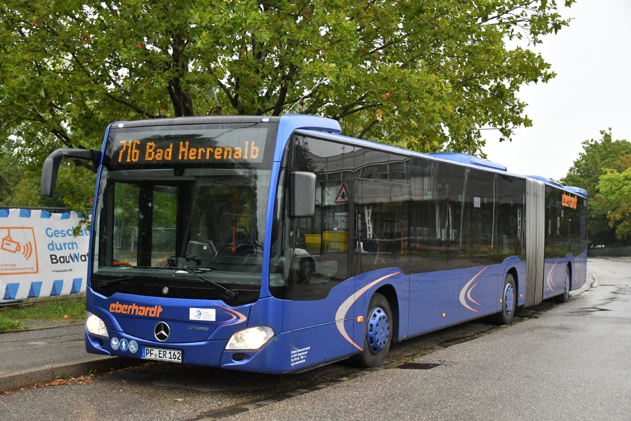 Pforzheim, Mercedes-Benz Citaro C2 G # PF-ER 162; Stuttgart — SEV Stuttgarter Straßenbahnen AG (SSB)