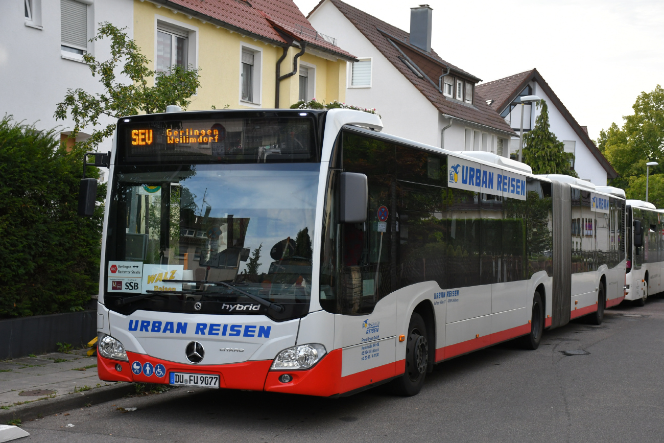 Calw, Mercedes-Benz Citaro C2 G Hybrid # 9077; Stuttgart — SEV Stuttgarter Straßenbahnen AG (SSB)