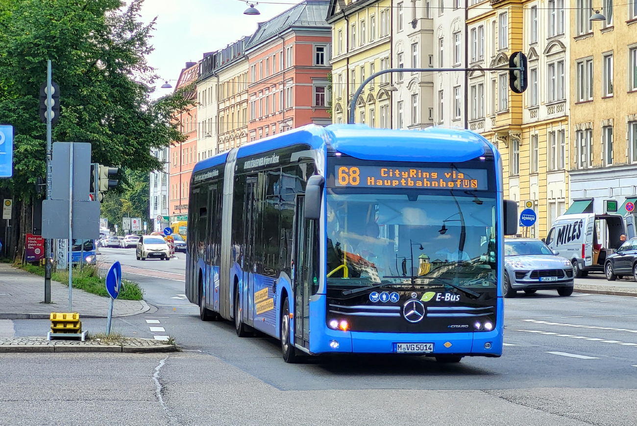 München, Mercedes-Benz eCitaro G Nr. 5014