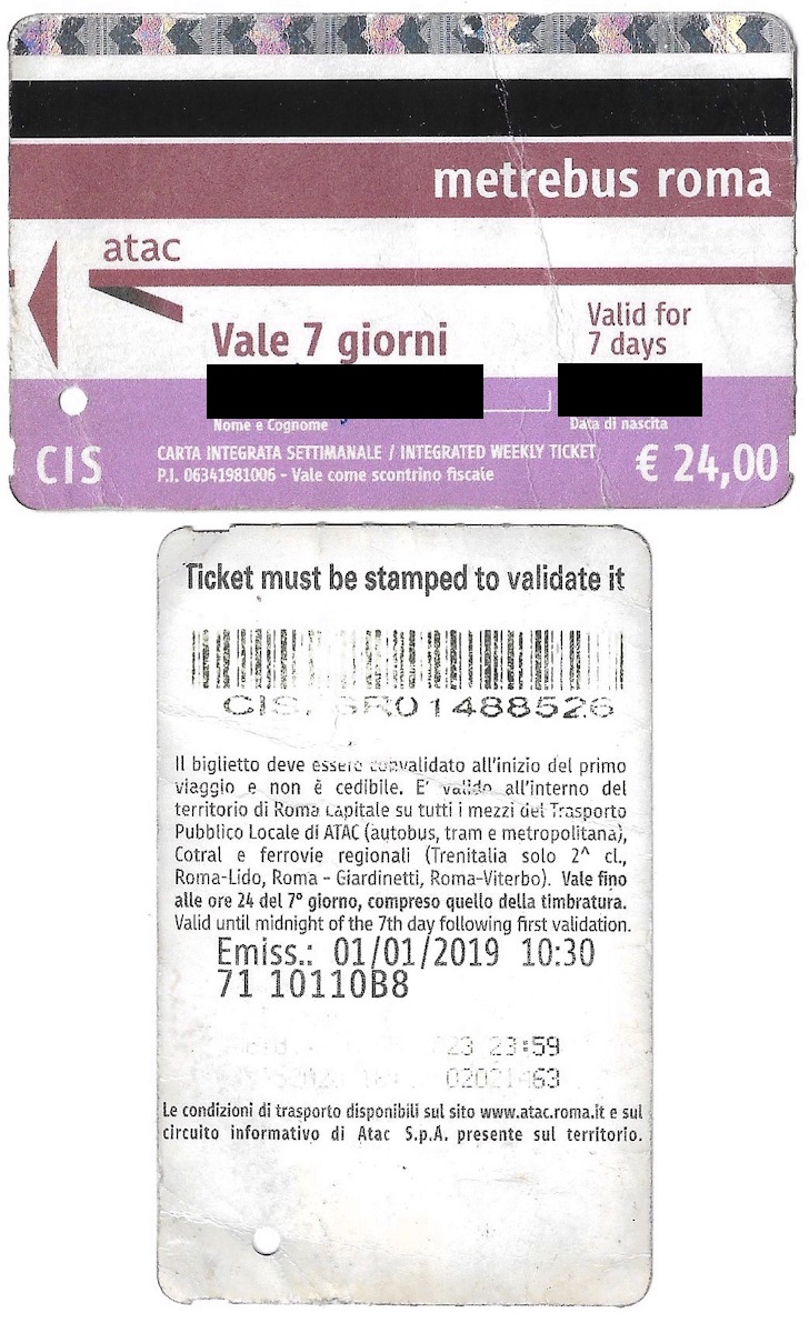 Rome — Tickets; Tickets (all)