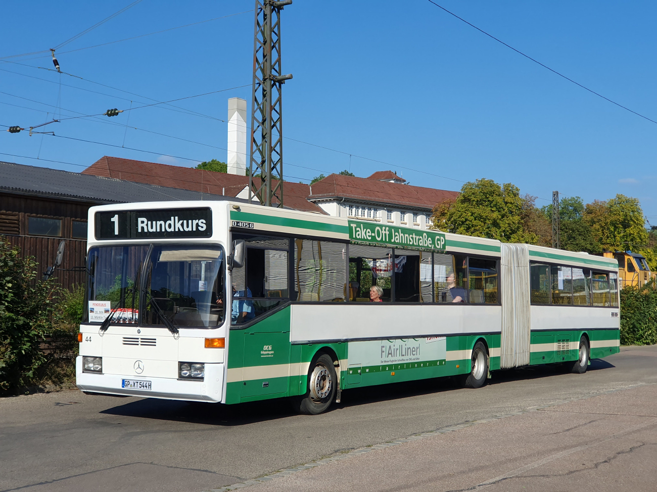 Göppingen, Mercedes-Benz O405G # 44; Göppingen — 38. IMA — 13. Märklintage — Shuttleverkehr (2023)