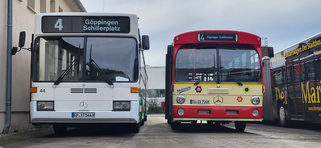 Göppingen, Mercedes-Benz O405G # 44; Tübingen, Mercedes-Benz O305 # 700