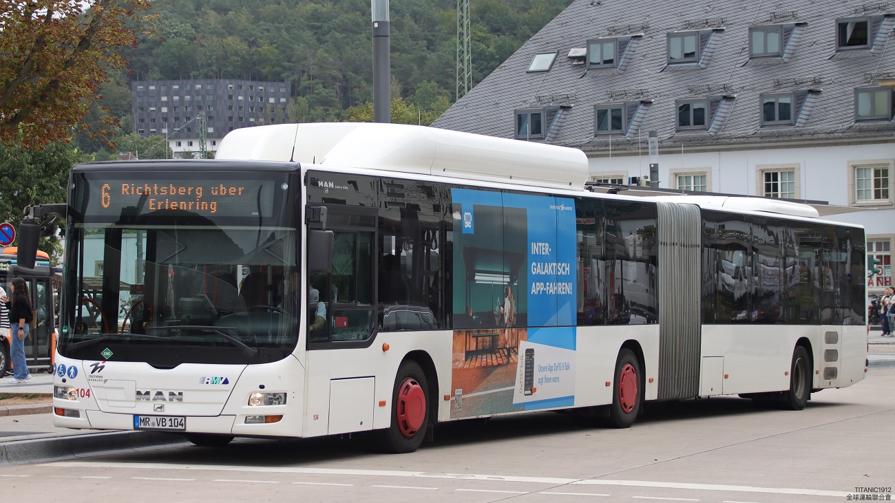 Марбург, MAN A40 Lion's City GL NG313 CNG № 104