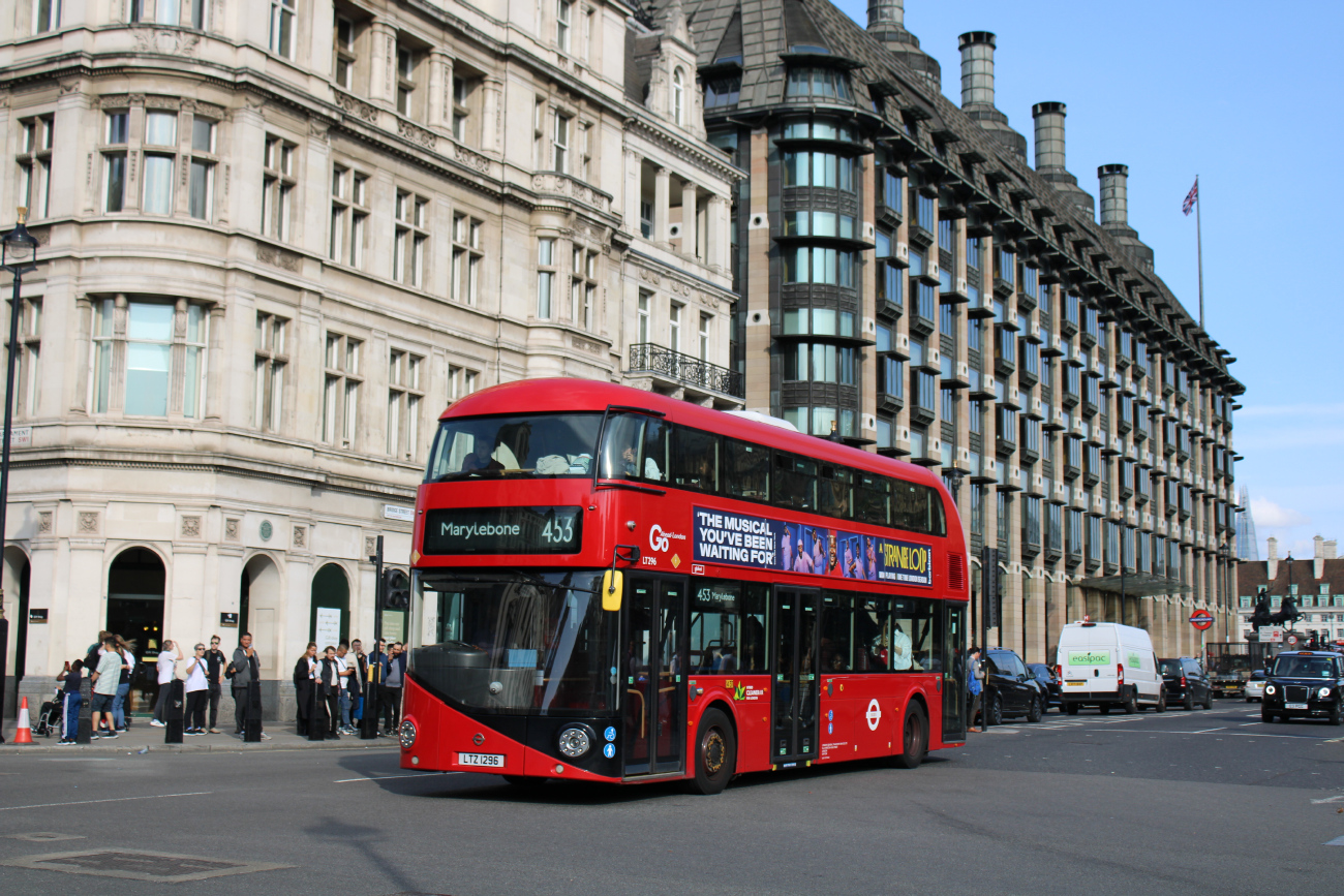 London, Wright New Bus for London # LT296