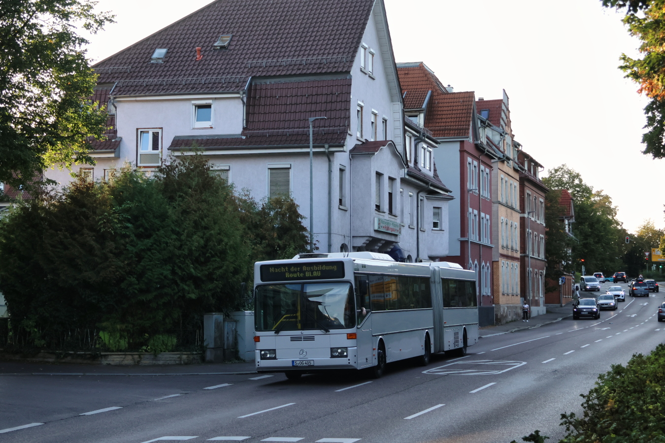 Stuttgart, Mercedes-Benz O405G nr. 901; Göppingen — Nacht der Ausbildung Göppingen 2023 — Shuttleverkehr