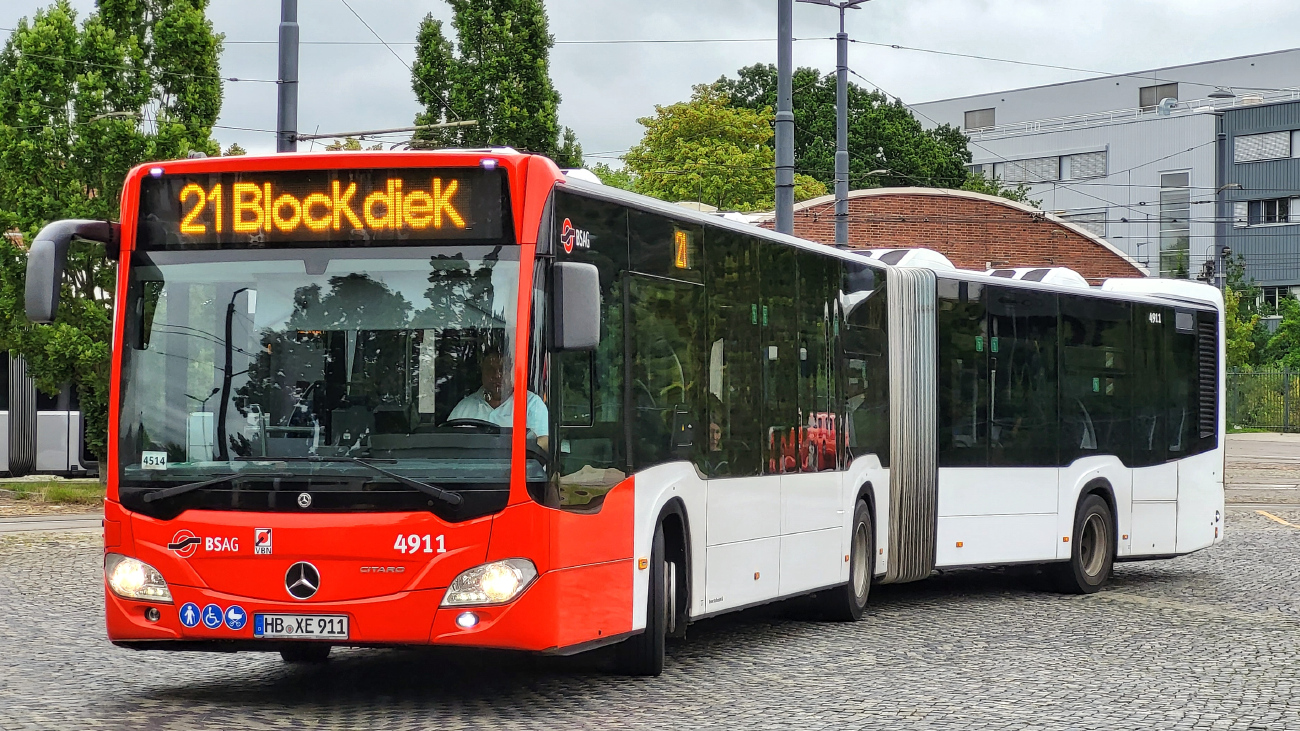 Bremen, Mercedes-Benz Citaro C2 G Hybrid # 4911