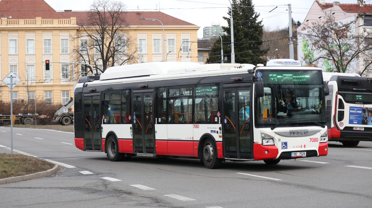 Brno, IVECO Urbanway 12M CNG nr. 7080