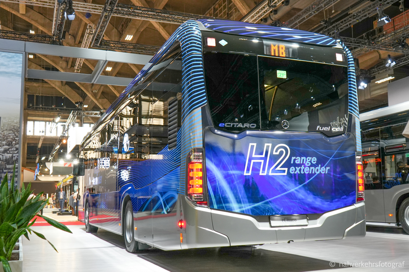 Mannheim, Mercedes-Benz eCitaro FuelCell # o Zul.; Brussels — Busworld Bruxelles 2023