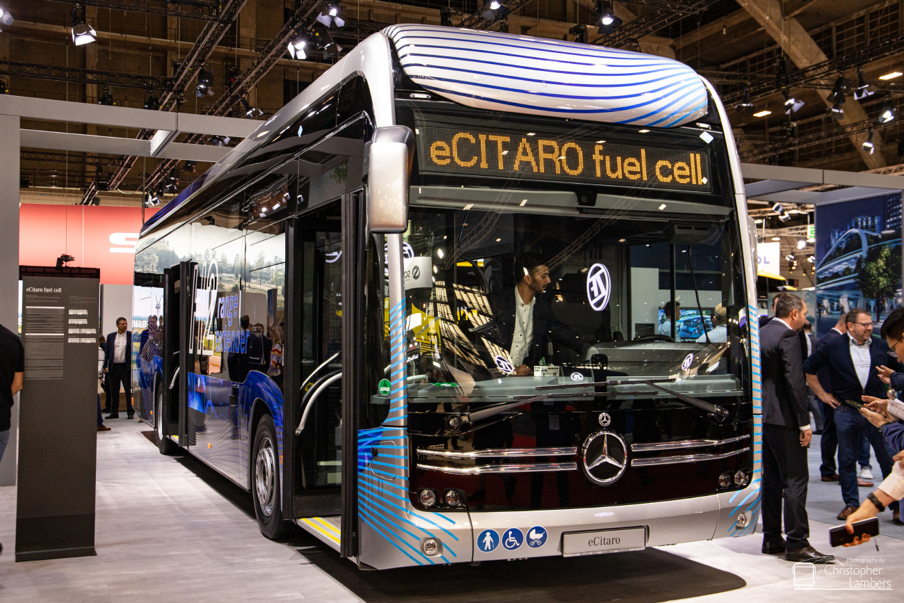 Mannheim, Mercedes-Benz eCitaro FuelCell # o Zul.; Brussels — Busworld Bruxelles 2023