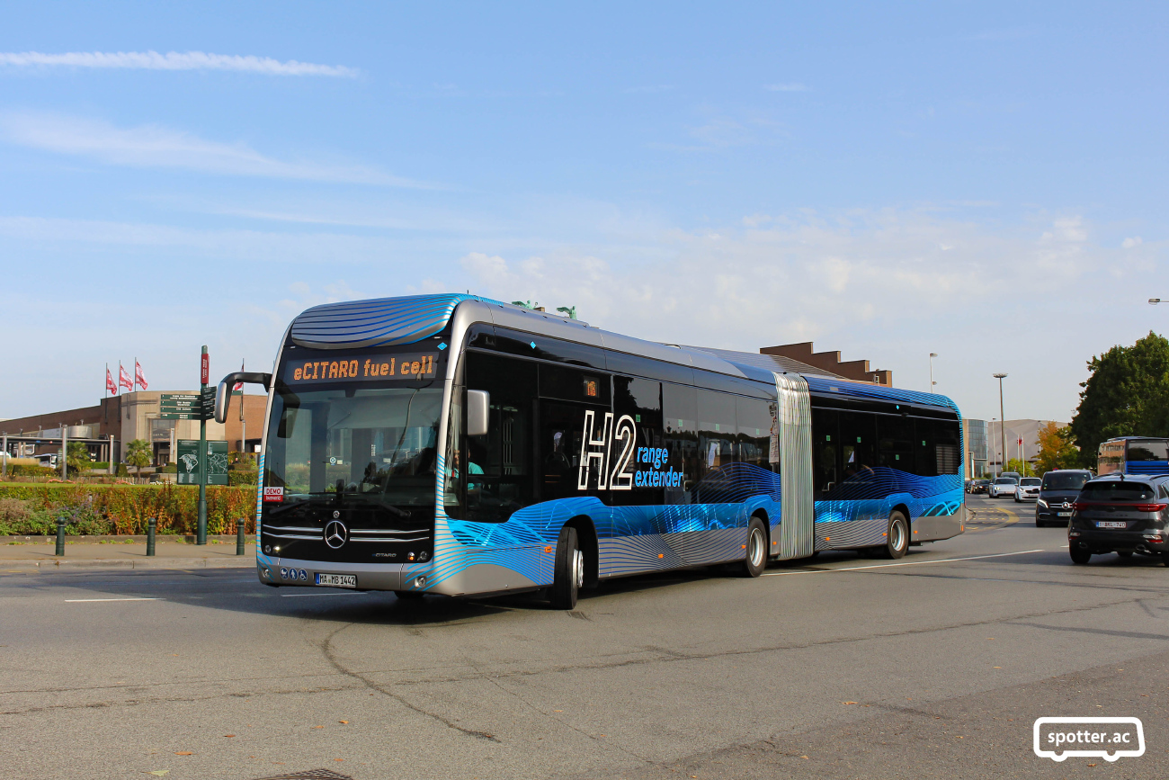 Mannheim, Mercedes-Benz eCitaro G FuelCell # MA-MB 1442; Brussels — Busworld Bruxelles 2023