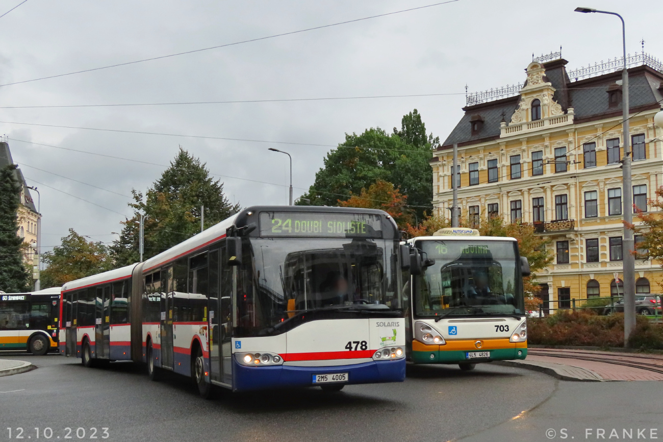 Liberec, Solaris Urbino II 18 # 478; Liberec, Irisbus Citelis 12M # 703