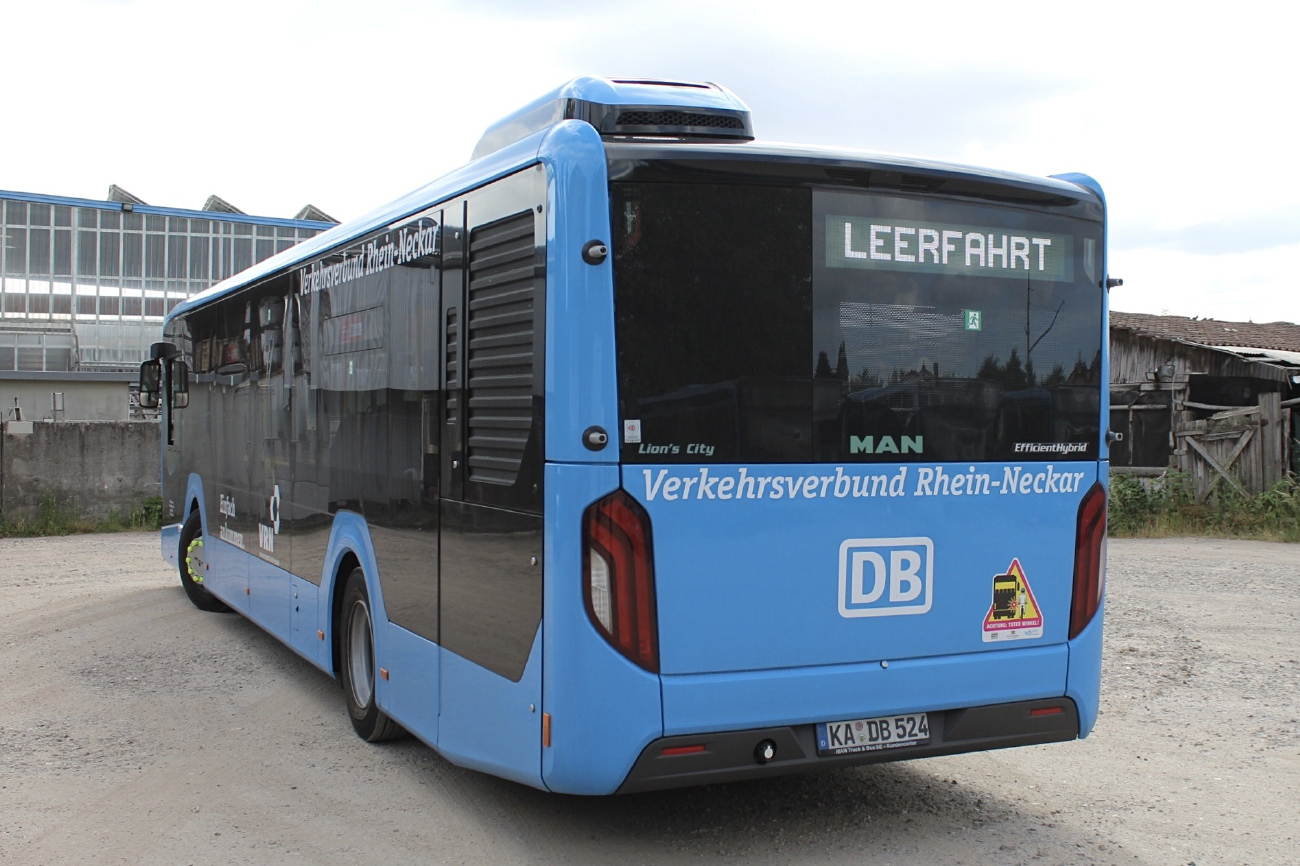 Ludwigshafen am Rhein, MAN 12C Lion's City NL330 EfficientHybrid No. KA-DB 524