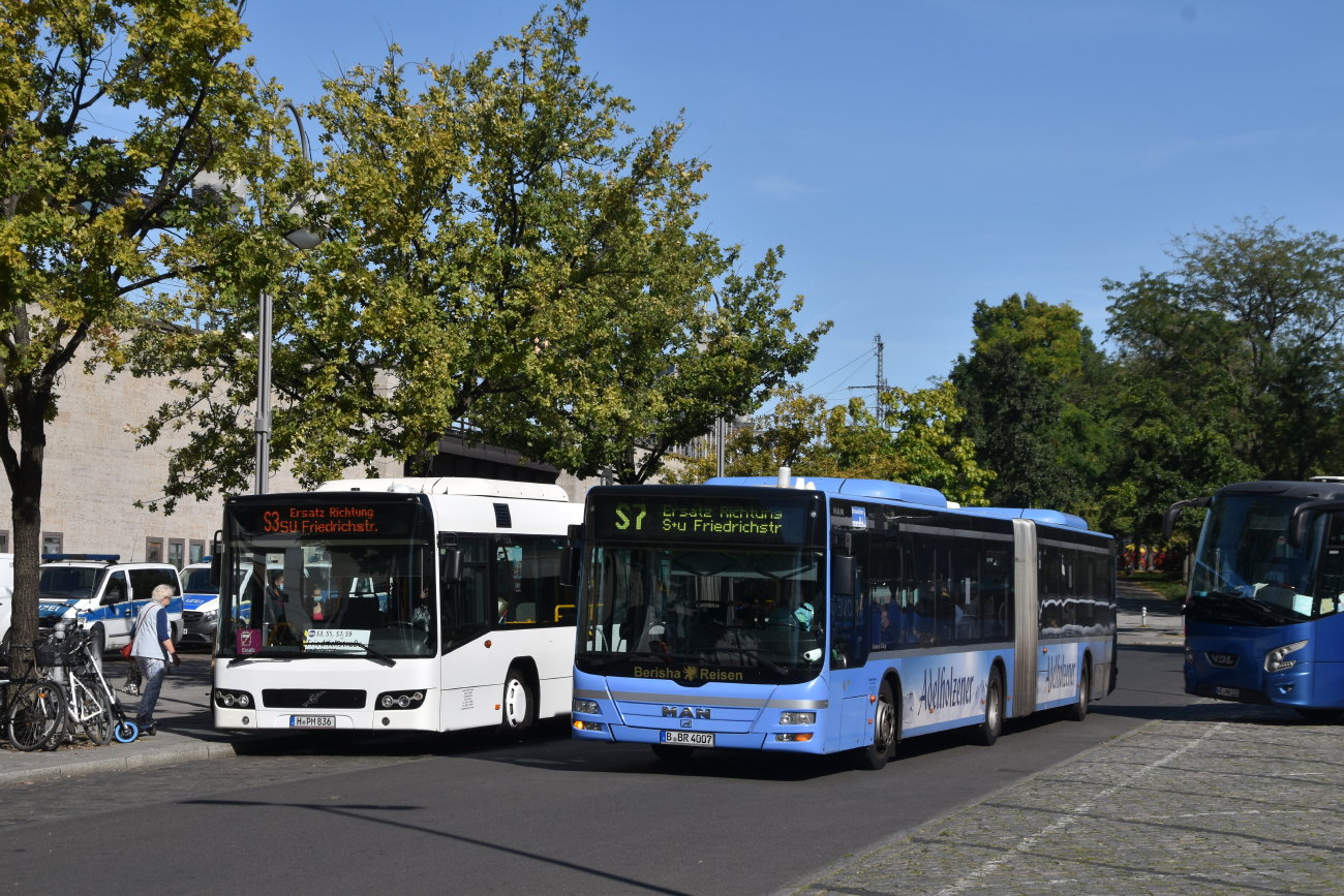 Berlin, MAN A23 Lion's City G NG313 nr. B-BR 4007; Hannover, Volvo 7700A nr. H-PM 836