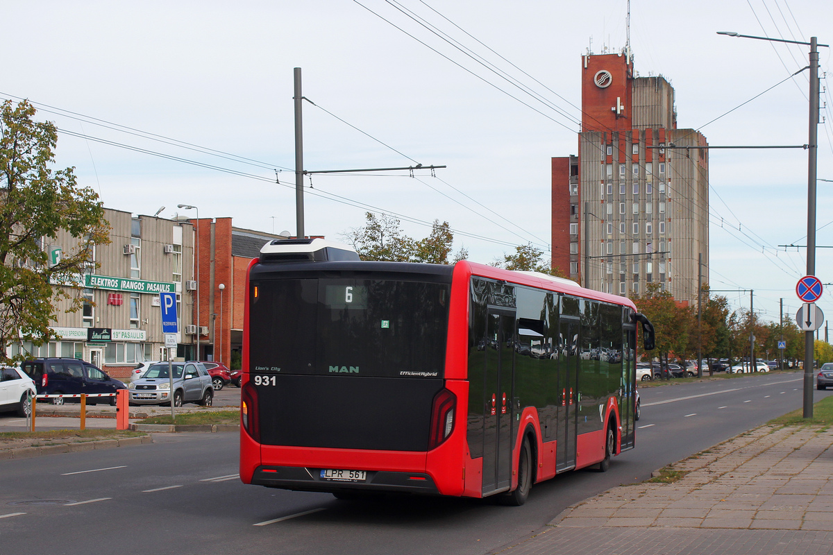 Kaunas, MAN 12C Lion's City NL330 EfficientHybrid # 931