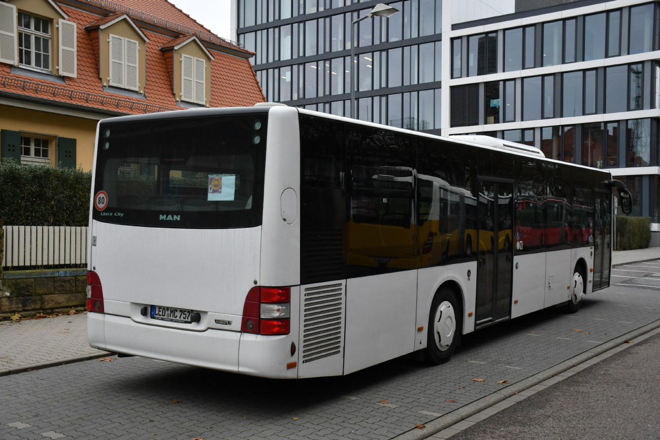 Ludwigsburg, MAN A21 Lion's City NL283 # LEO-MC 757; Freiburg im Breisgau — SEV Rheintalbahn