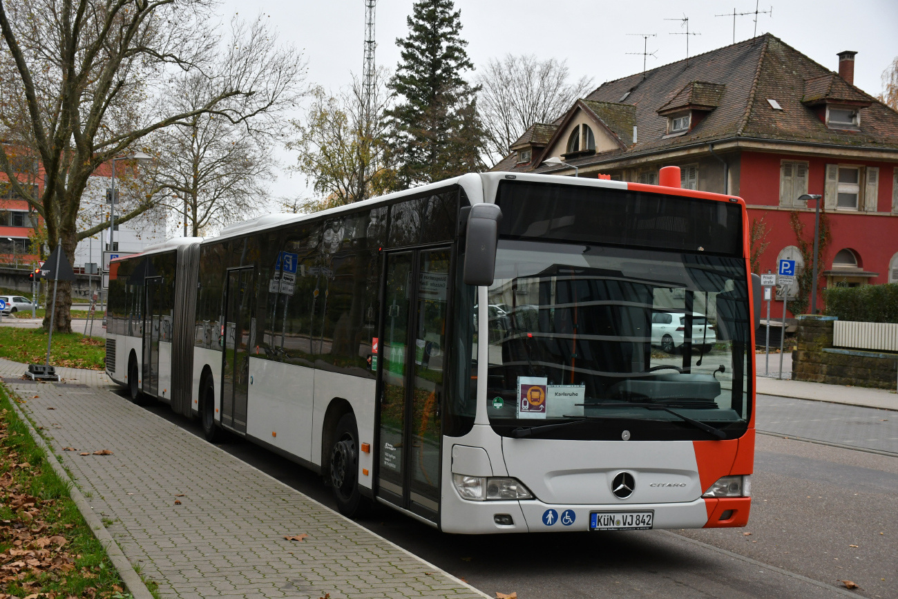 Künzelsau, Mercedes-Benz O530 Citaro Facelift G No. KÜN-VJ 842; Karlsruhe — SEV Karlsruhe <> Stuttgart (Residenzbahn)
