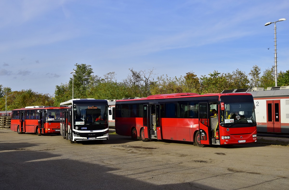 Lučenec, Irisbus Arway 15M nr. 41; Lučenec, MAN 42C Lion's Intercity Ü LE360 nr. 33