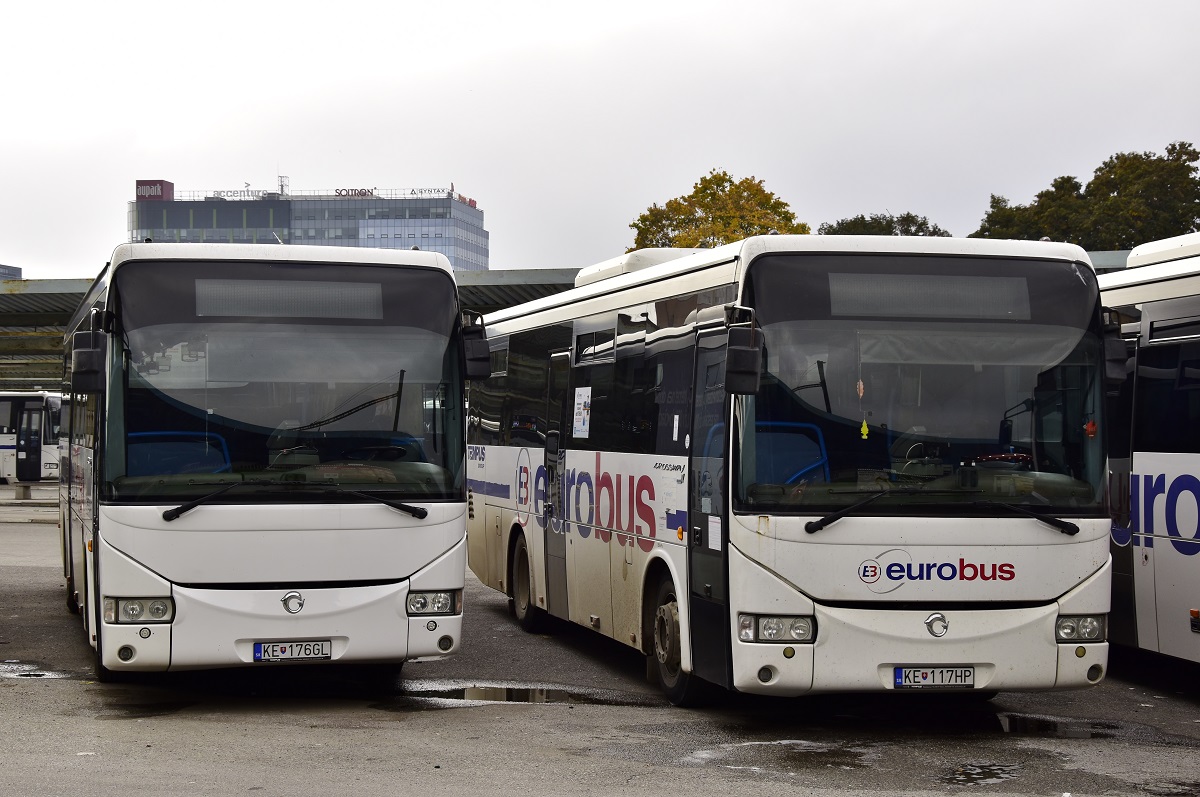 Košice, Irisbus Crossway 12M # KE-176GL; Košice, Irisbus Crossway 10.6M # KE-117HP