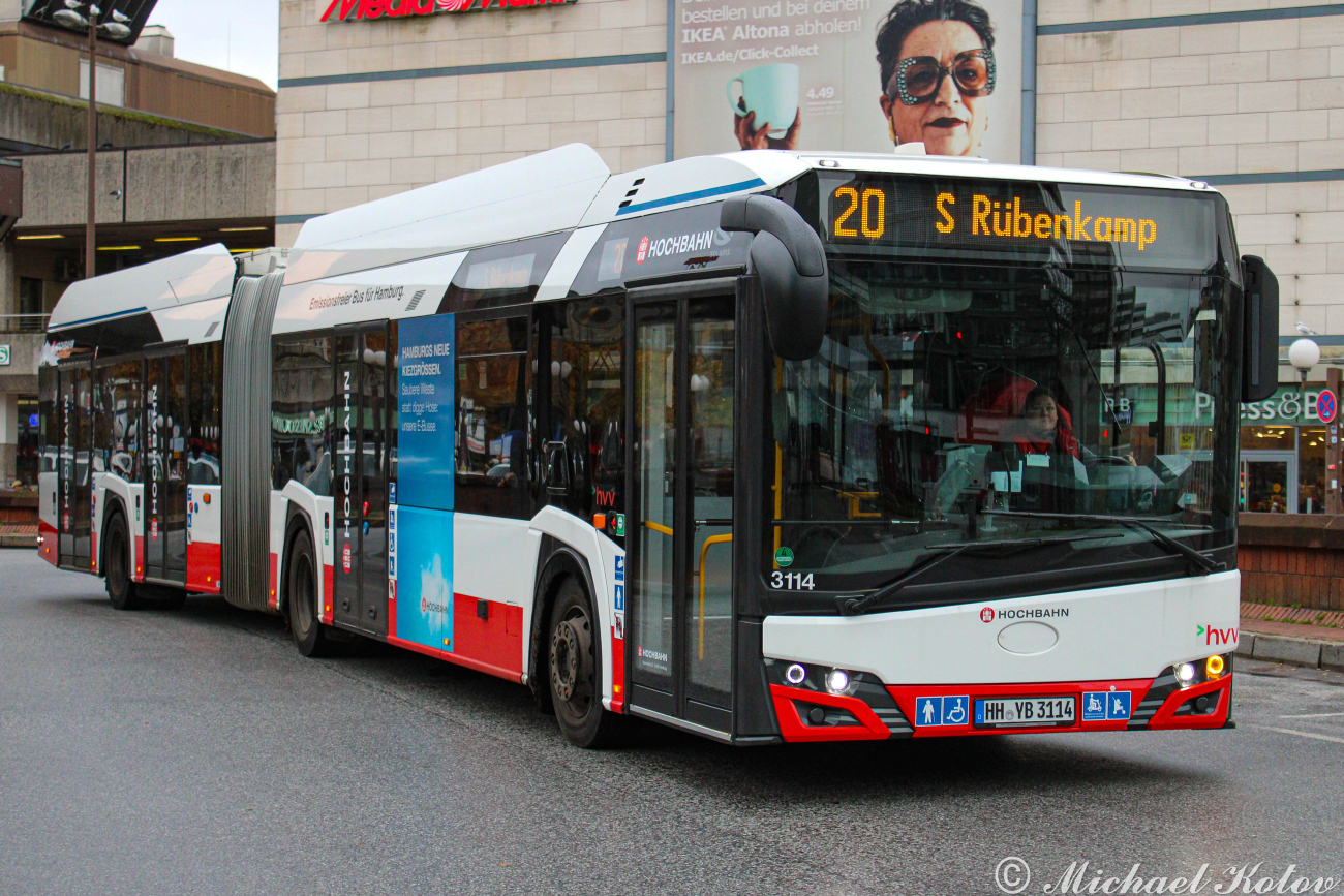 Hamburg, Solaris Urbino IV 18 electric č. 3114