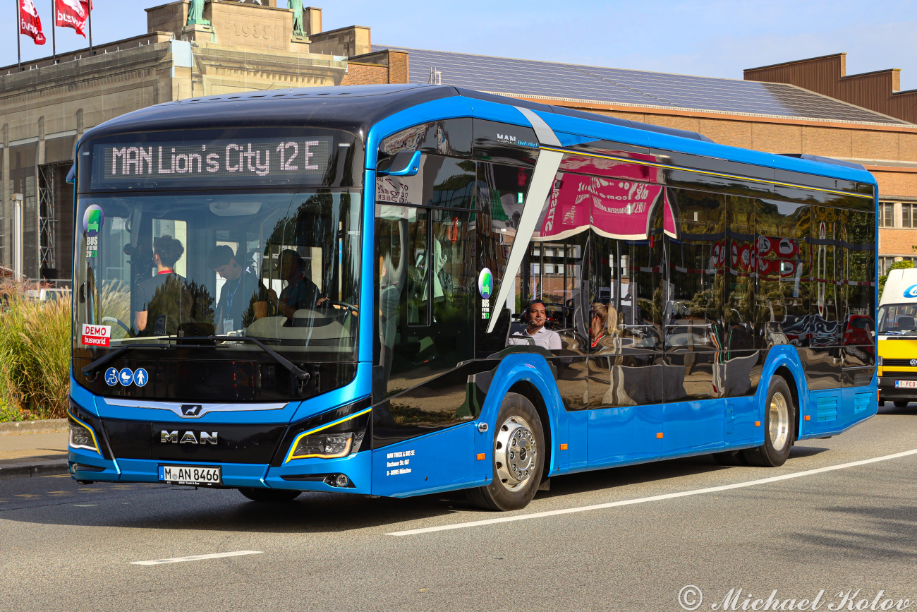 Mnichov, MAN 12E Lion's City NL367 č. M-AN 8466; Brusel — Busworld Bruxelles 2023