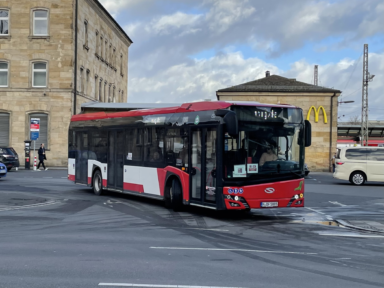 Nuremberg, Solaris Urbino IV 12 # N-BF 5885; Bamberg — Schienenersatzverkehr Bamberg — Erlangen — Nürnberg Hbf, 09.12.2023 — 17.12.2023