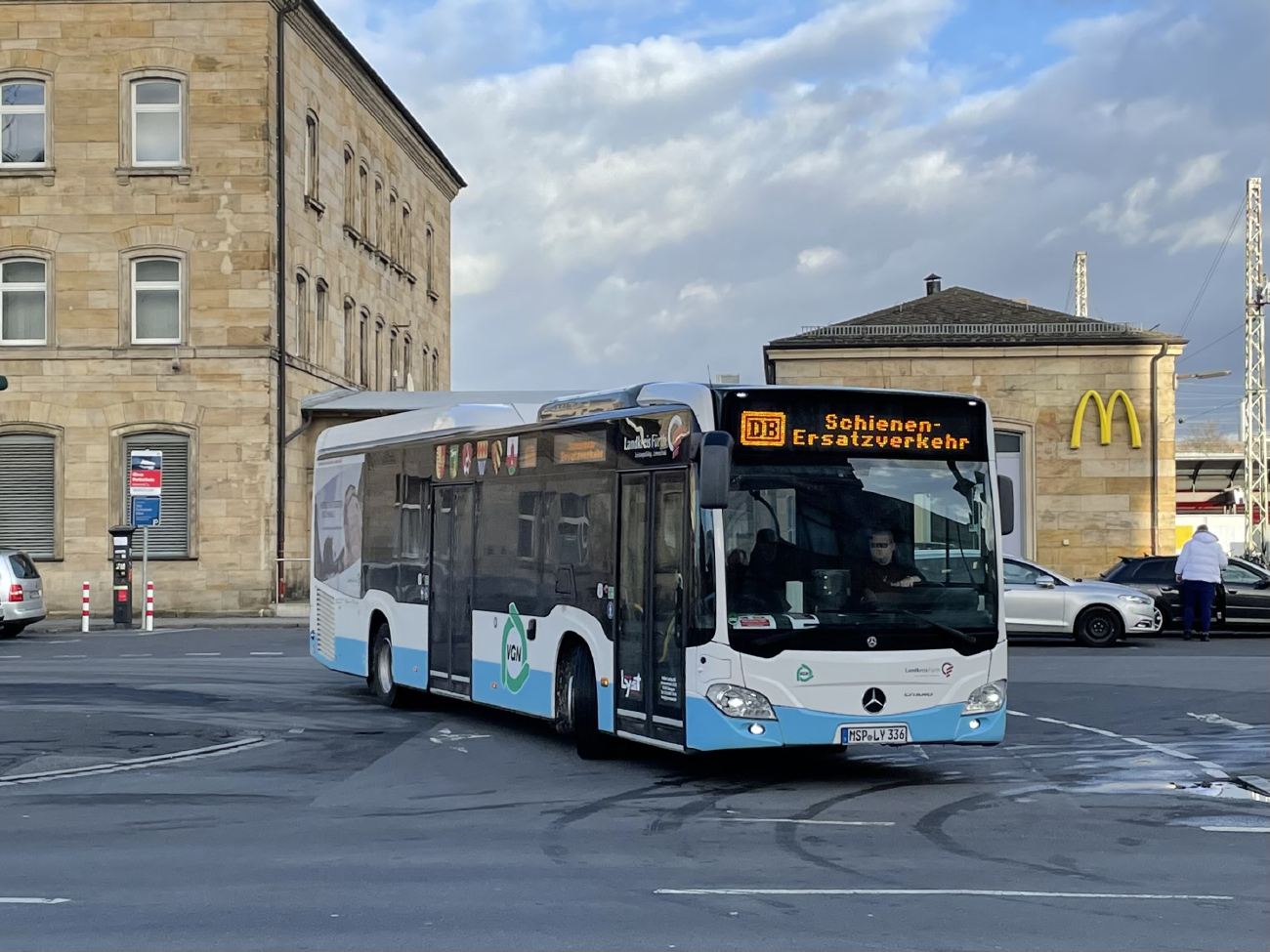 Karlstadt am Main, Mercedes-Benz Citaro C2 LE # MSP-LY 336; Bamberg — Schienenersatzverkehr Bamberg — Erlangen — Nürnberg Hbf, 09.12.2023 — 17.12.2023