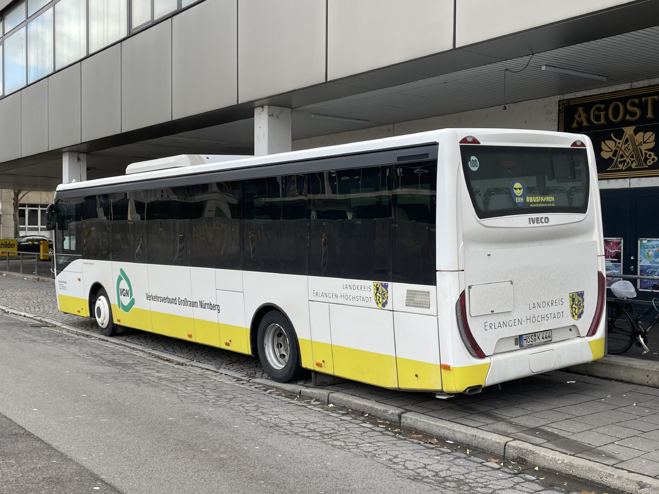 Erlangen, IVECO Crossway LE 12M # HÖS-K 444; Bamberg — Schienenersatzverkehr Bamberg — Erlangen — Nürnberg Hbf, 09.12.2023 — 17.12.2023