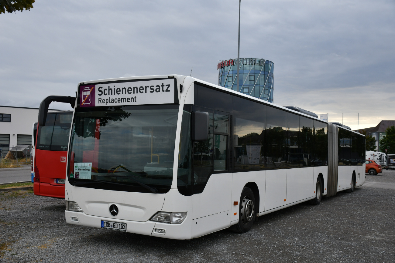 Erbach (Odenwald), Mercedes-Benz O530 Citaro Facelift G # ERB-GD 102; Böblingen — SEV (Stuttgart -) Böblingen — Singen (Gäubahn)
