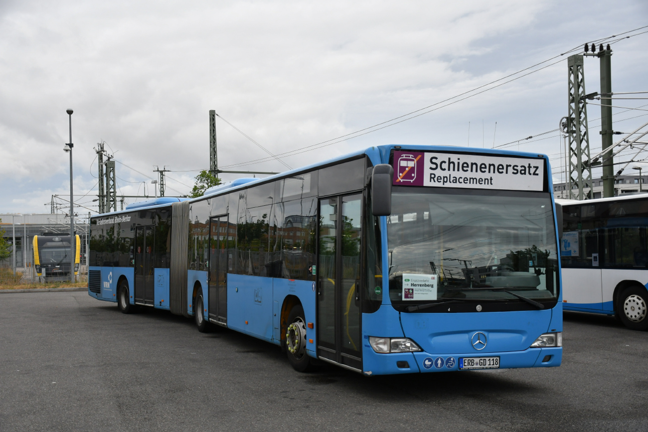 Erbach (Odenwald), Mercedes-Benz O530 Citaro Facelift G # ERB-GD 118; Böblingen — SEV (Stuttgart -) Böblingen — Singen (Gäubahn)