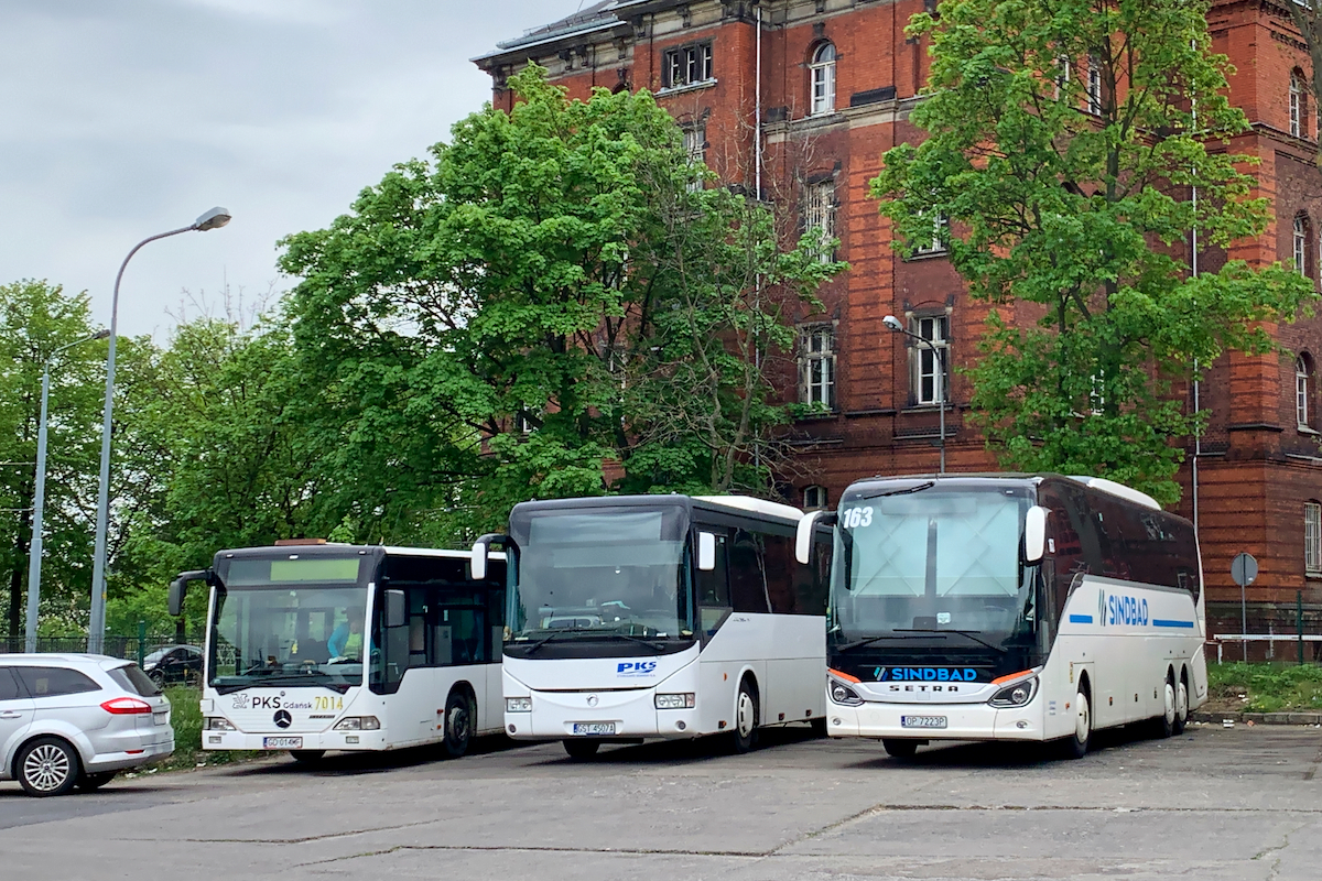 Gdańsk, Mercedes-Benz O530 Citaro Ü # 7014; Starogard Gdański, Irisbus Crossway 12M # GST 4507A; Opole, Setra S517HD # 163