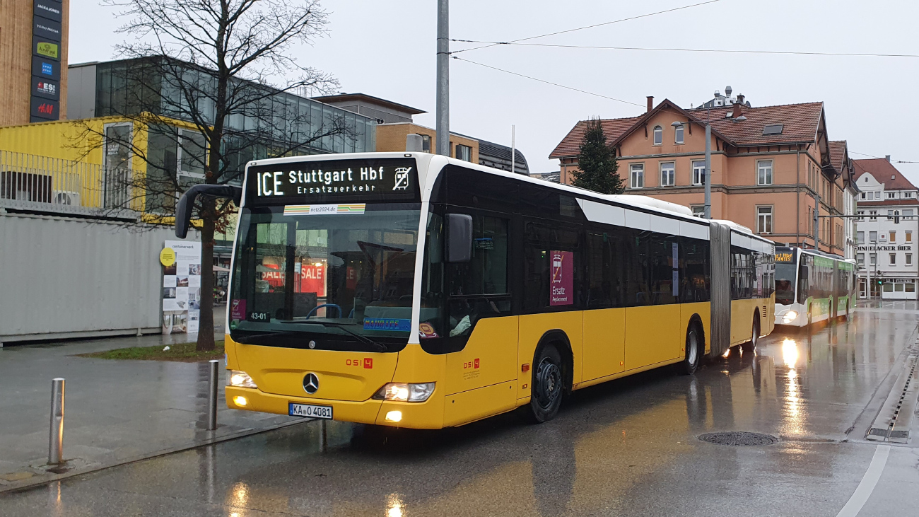 Karlsruhe, Mercedes-Benz O530 Citaro Facelift G Nr. 081; Stuttgart — EV Digitaler Knoten Stuttgart — 2024