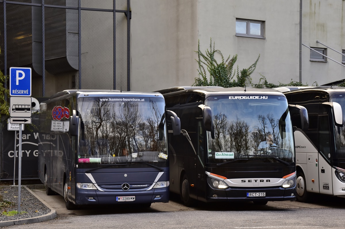 Вена, Mercedes-Benz Tourismo 15RHD-II № W-2289 MW; Унгария, друго, Setra S516HD/3 № RCT-215