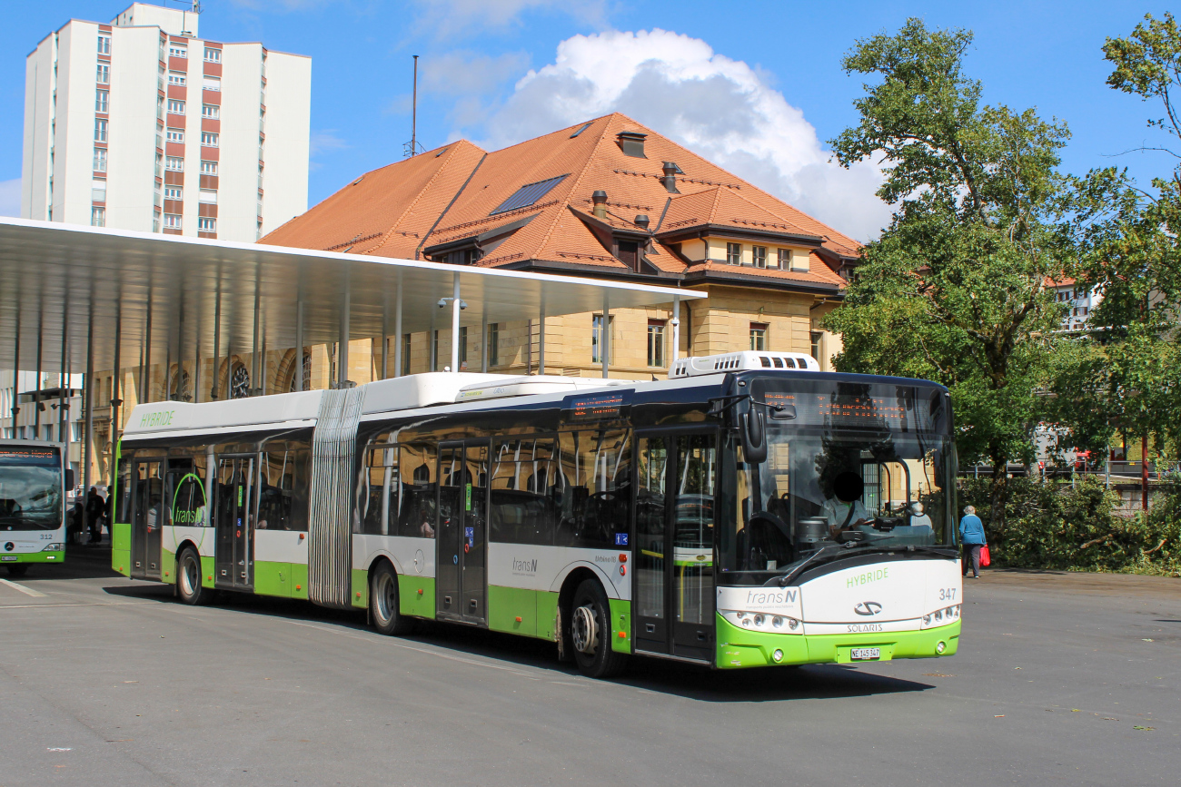 Neuchâtel, Solaris Urbino III 18 Hybrid # 347