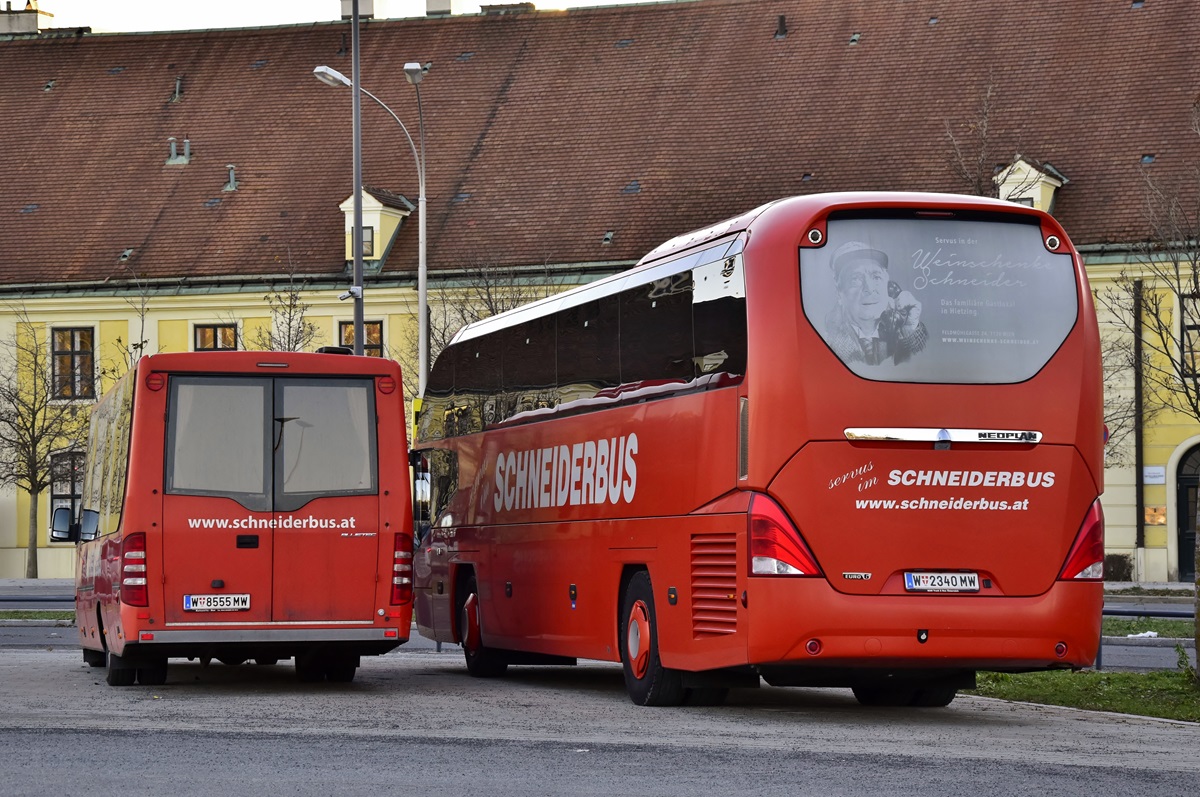 Вена, Kutsenits Tourist C719 № W-8555 MW; Вена, Neoplan N1216HD Cityliner № W-2340 MW