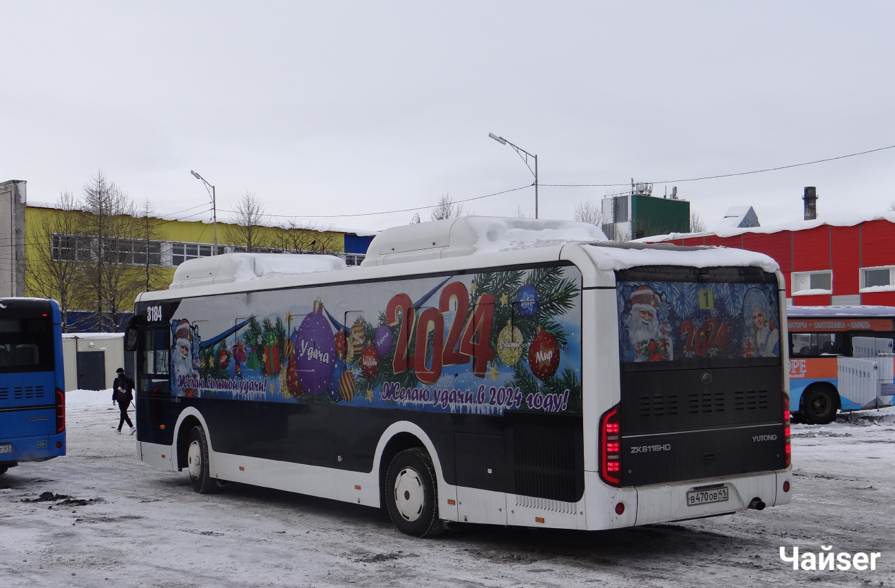 Petropavlovsk-Kamchatskiy, Yutong ZK6116HG (CNG) # 3184
