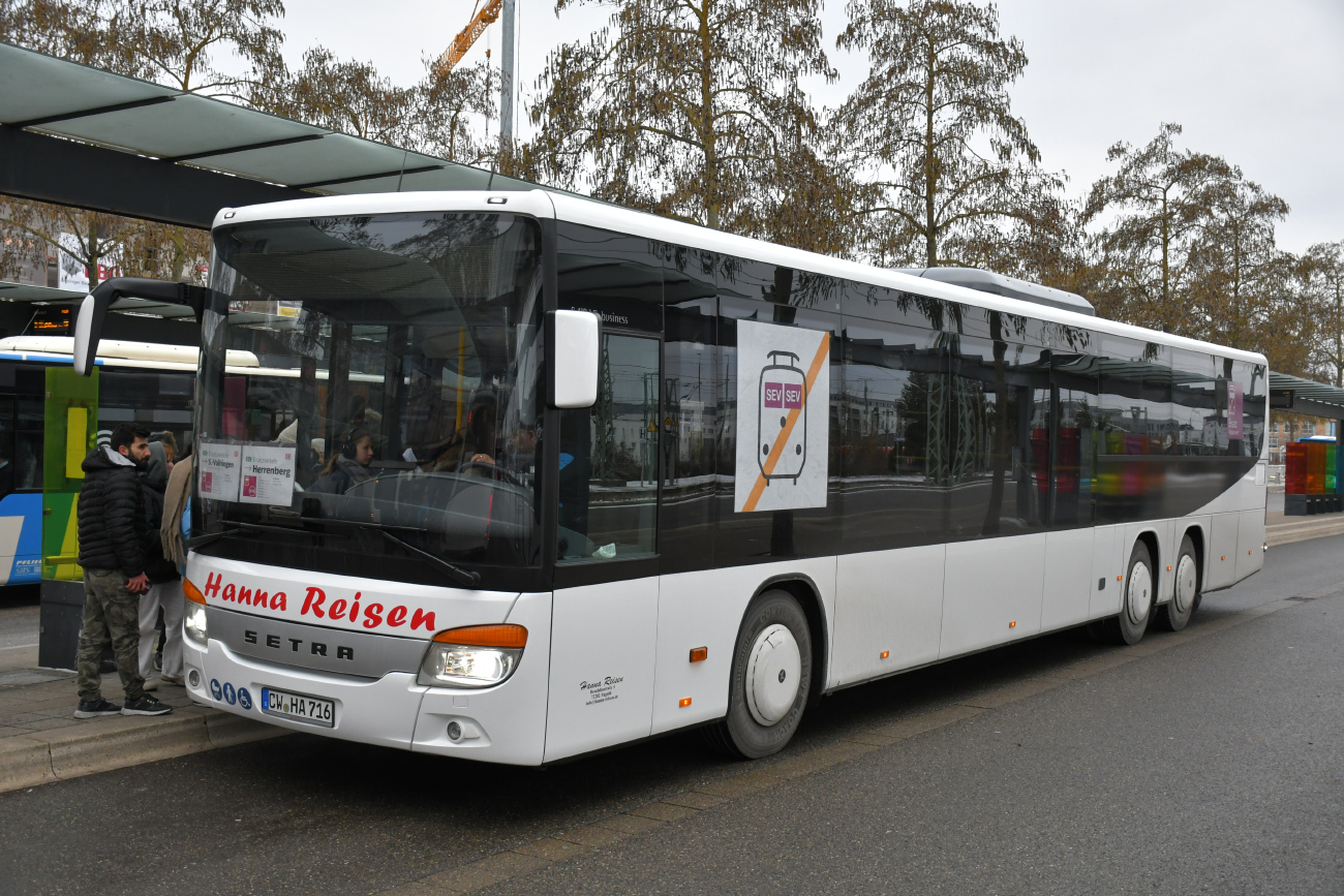 Calw, Setra S418LE business # CW-HA 716; Stuttgart — EV Digitaler Knoten Stuttgart — 2024; Böblingen — SEV (Stuttgart -) Böblingen — Singen (Gäubahn)