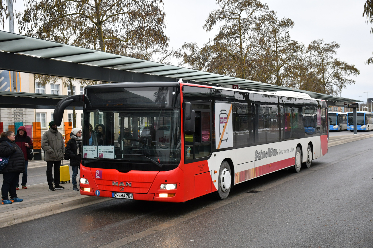 Кальв, MAN A44 Lion's City L LE NL323-15 № CW-HA 704; Штутгарт — EV Digitaler Knoten Stuttgart — 2024; Бёблинген — SEV (Stuttgart -) Böblingen — Singen (Gäubahn)