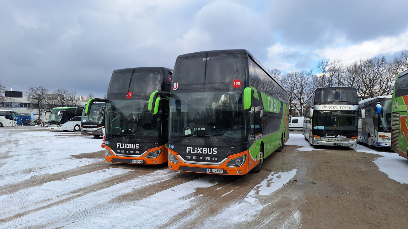 Dresden, Setra S531DT # 117; Prague, Setra S531DT # 135