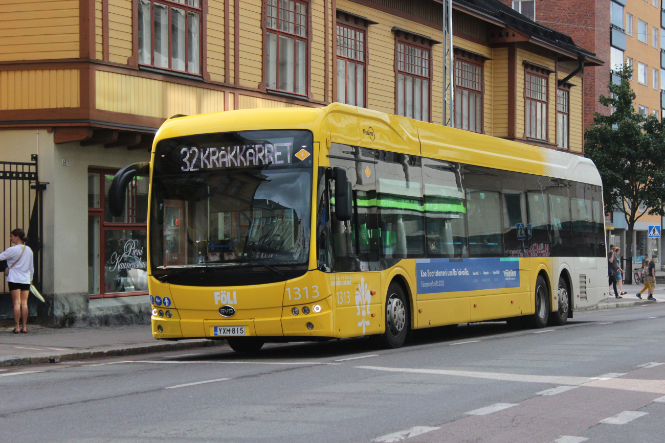 Turku, BYD eBus B15 # 1313