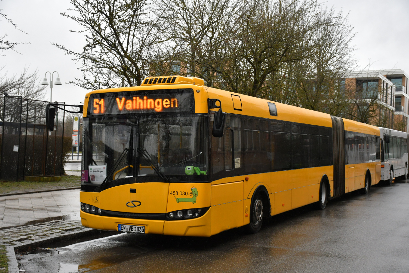Эберсвальде, Solaris Urbino III 18 № 458 030-6; Штутгарт — EV Digitaler Knoten Stuttgart — 2024; Бёблинген — SEV (Stuttgart -) Böblingen — Singen (Gäubahn)