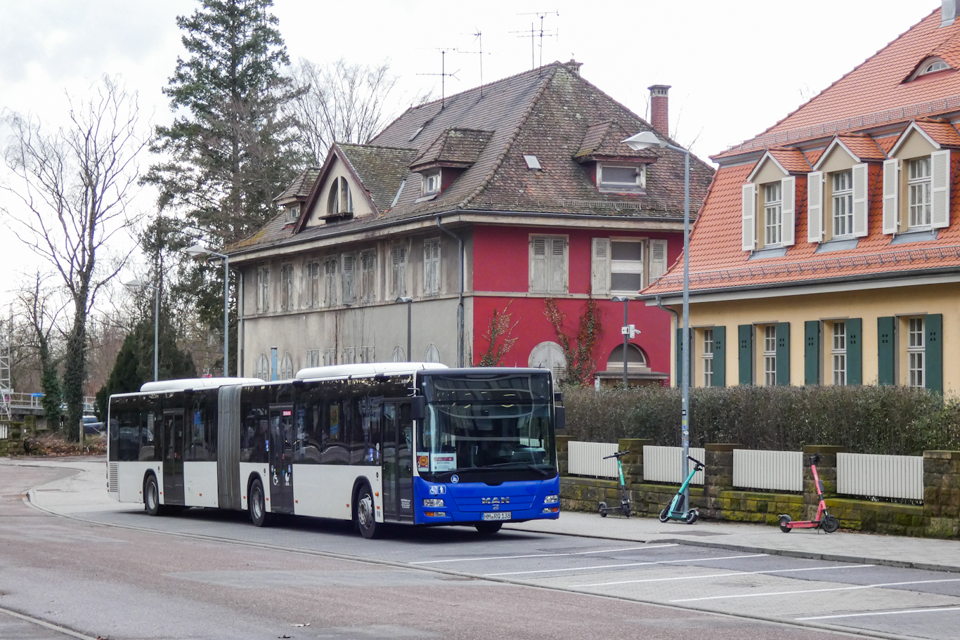 Hameln, MAN A23 Lion's City GL NG363 # HM-RQ 138; Karlsruhe — SEV Mannheim <> Heidelberg <> Bruchsal <> Karlsruhe