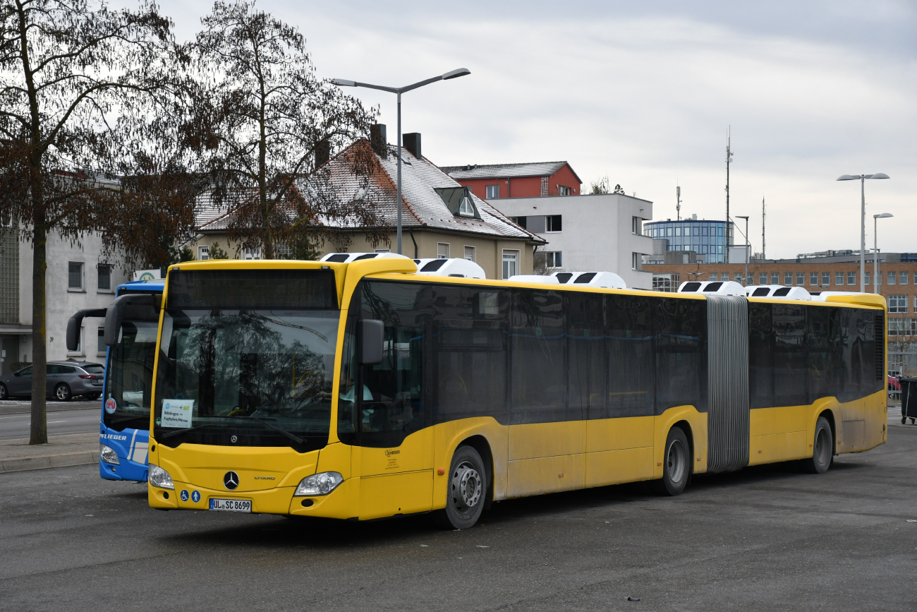 Берлин, Mercedes-Benz Citaro C2 G Hybrid № 8699; Штутгарт — EV Digitaler Knoten Stuttgart — 2024; Бёблинген — SEV (Stuttgart -) Böblingen — Singen (Gäubahn)