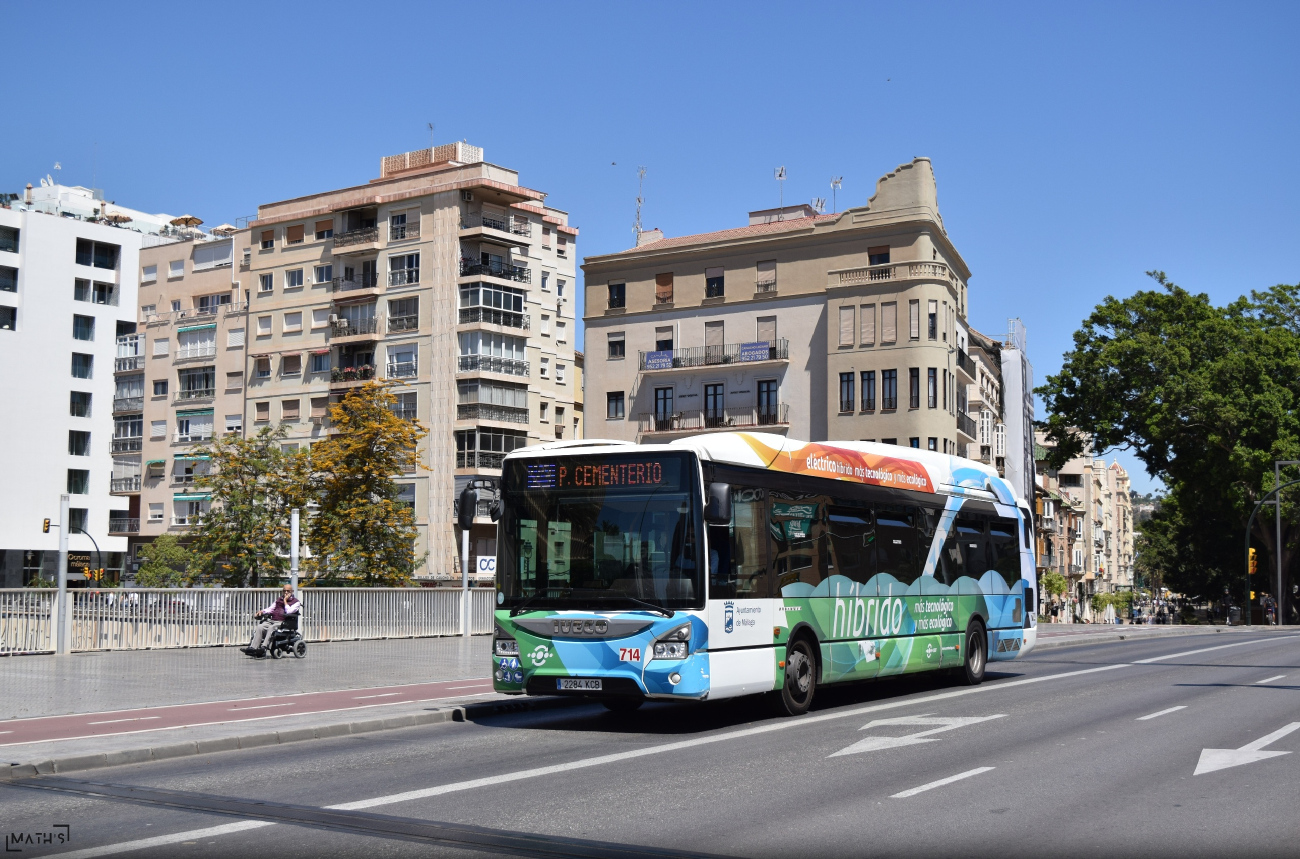 Málaga, IVECO Urbanway 12M Hybrid BHNS No. 714