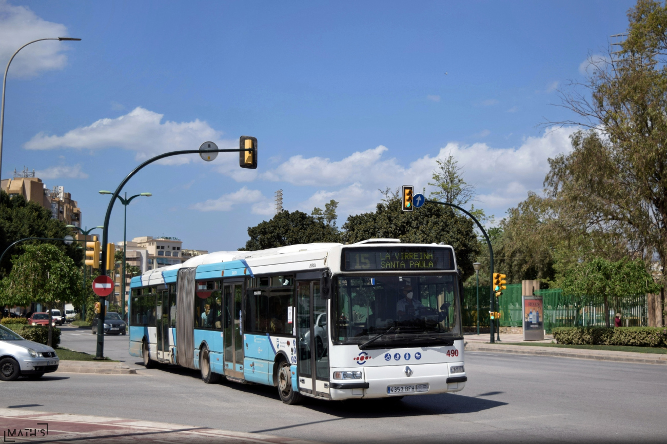 Málaga, Hispano Citybus A (Renault Agora L) # 490