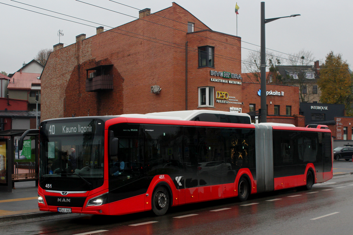 Kaunas, MAN 18G Lion's City NG320 EfficientHybrid # 451