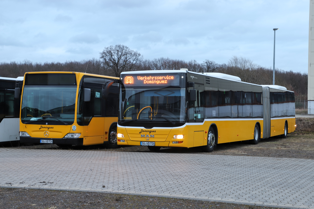 Siegburg, MAN A23 Lion's City GL NG363 # SU-VD 726; Siegburg, Mercedes-Benz O530 Citaro Facelift G # SU-VD 724