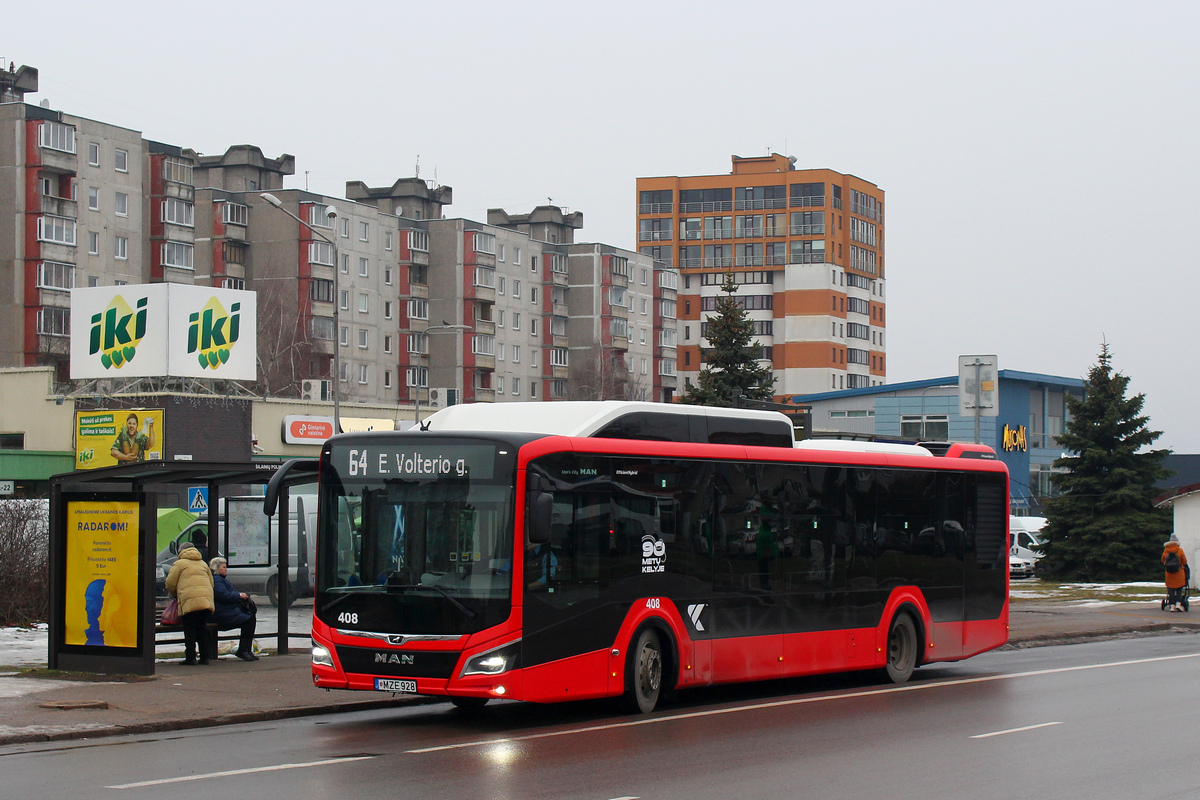 Kaunas, MAN 12G Lion's City NL280 EfficientHybrid # 408