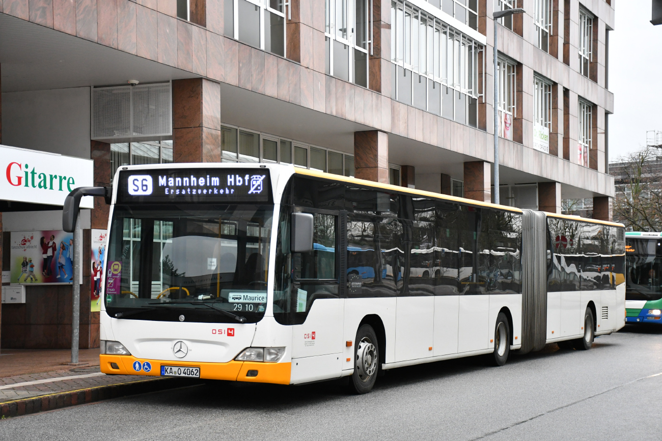 Karlsruhe, Mercedes-Benz O530 Citaro Facelift G № 062; Darmstadt — Ersatzverkehr Mannheim/Heidelberg — Darmstadt 02.02.2024 — 26.02.2024