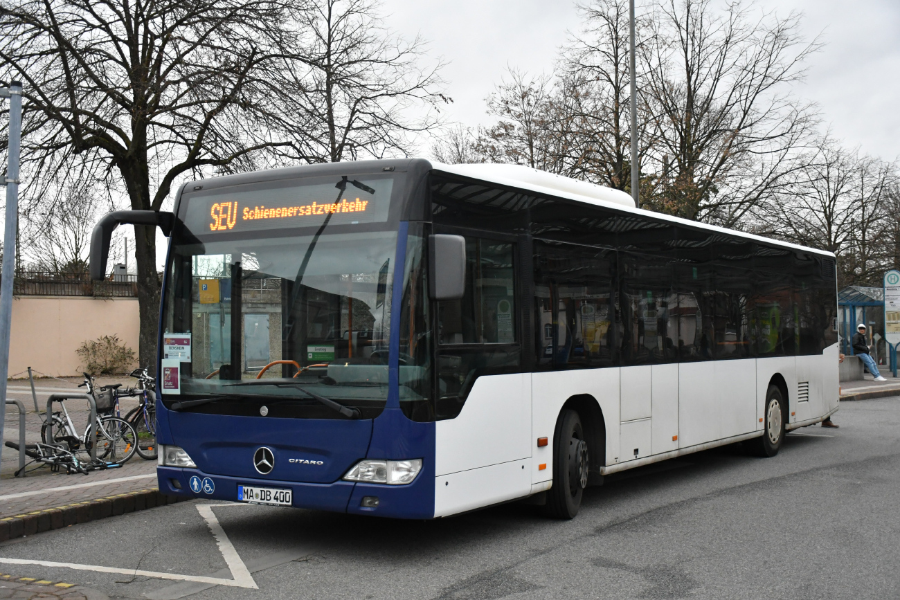 Мангейм, Mercedes-Benz O530 Citaro Facelift № MA-DB 400; Дармштадт — Ersatzverkehr Mannheim/Heidelberg — Darmstadt 02.02.2024 — 26.02.2024