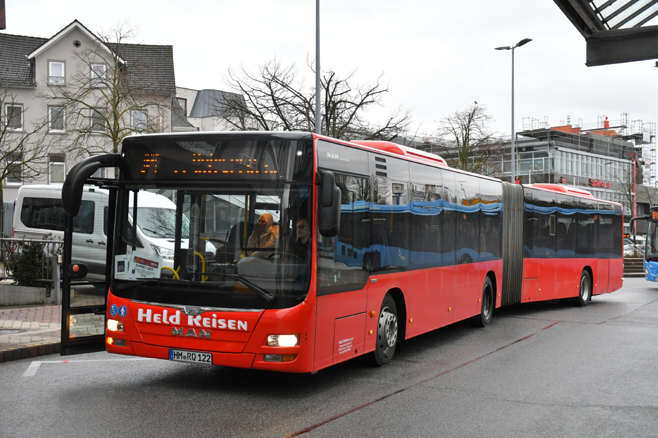 Hameln, MAN A23 Lion's City G NG363 nr. HM-RQ 122; Darmstadt — Ersatzverkehr Mannheim/Heidelberg — Darmstadt 02.02.2024 — 26.02.2024